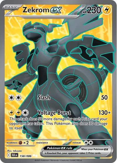 Zekrom ex 158 Black Bolt Pokemon Card