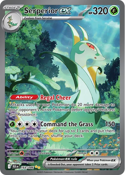 Serperior ex 164 Black Bolt Pokemon Card
