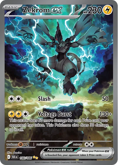 Zekrom ex 166 Black Bolt Pokemon Card