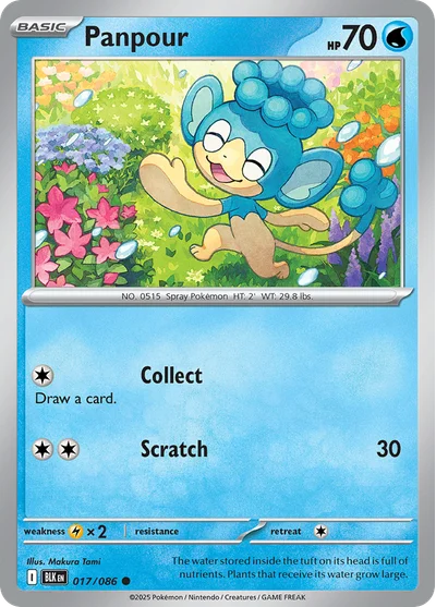Panpour 17 Black Bolt Pokemon Card