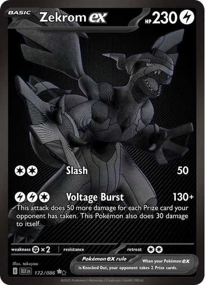 Zekrom ex 172 Black Bolt Pokemon Card