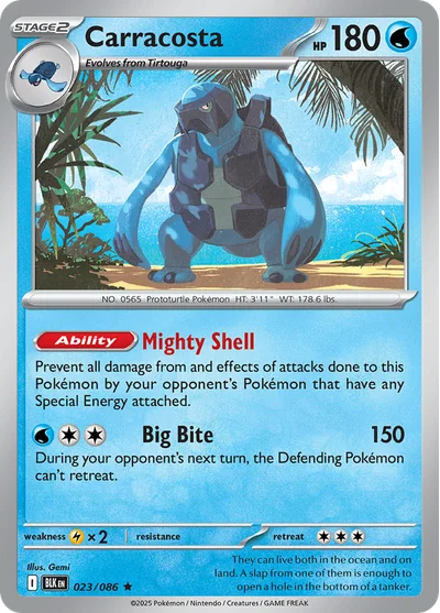 Carracosta 23 Black Bolt Pokemon Card