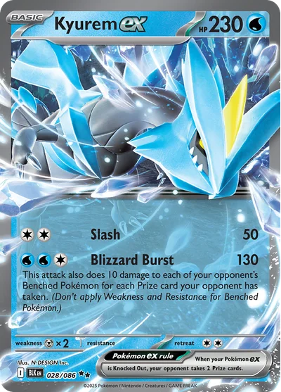 Kyurem ex 28 Black Bolt Pokemon Card