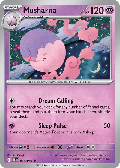 Musharna 36 Black Bolt Pokemon Card