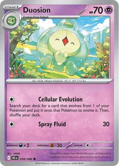 Duosion 38 Black Bolt Pokemon Card