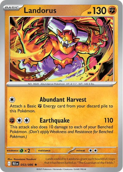Landorus 53 Black Bolt Pokemon Card