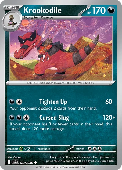 Krookodile 59 Black Bolt Pokemon Card