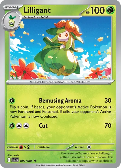 Lilligant 7 Black Bolt Pokemon Card
