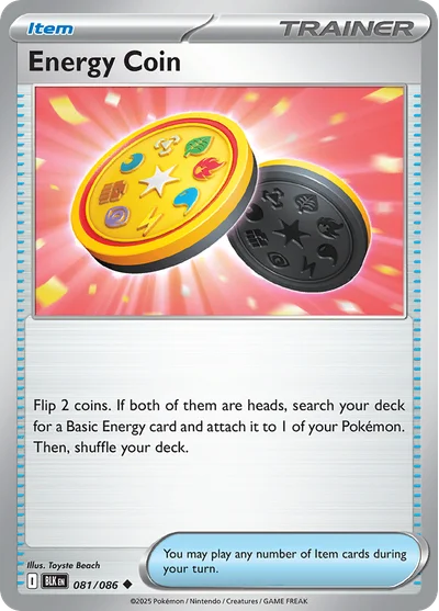 Energy Coin 81 Black Bolt Pokemon Card