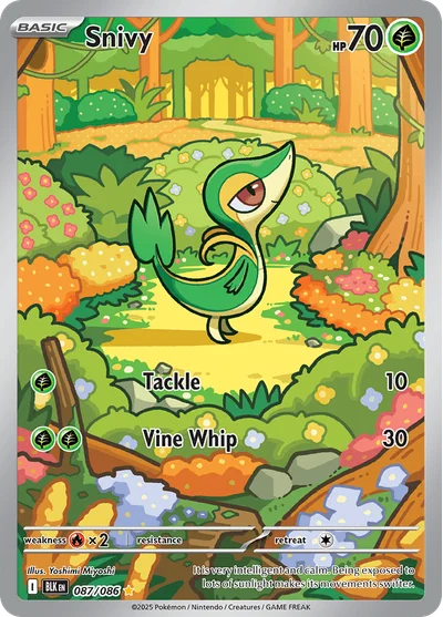 Snivy 87 Black Bolt Pokemon Card