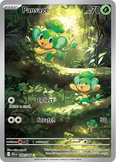 Pansage 89 Black Bolt Pokemon Card