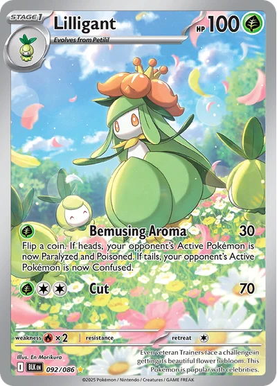 Lilligant 92 Black Bolt Pokemon Card