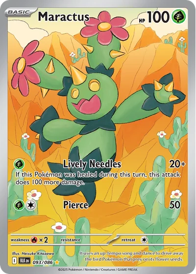 Maractus 93 Black Bolt Pokemon Card