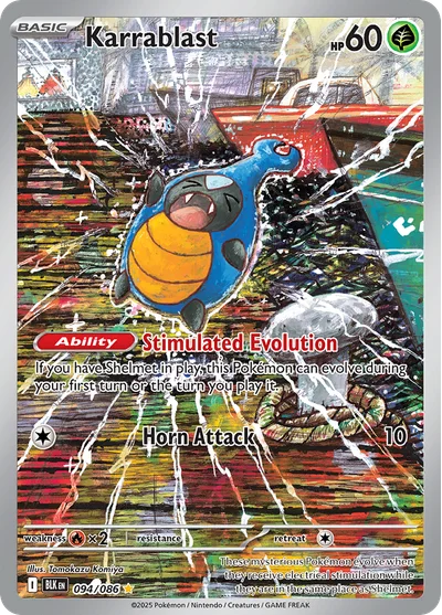Karrablast 94 Black Bolt Pokemon Card