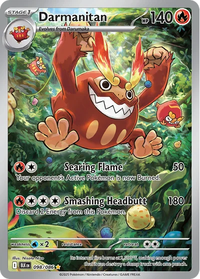 Darmanitan 98 Black Bolt Pokemon Card